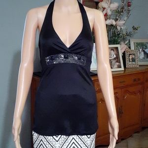 Guess jeans black backless tank top szXS